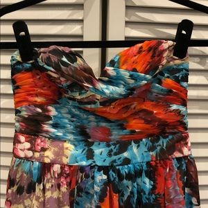 colorful high low dress